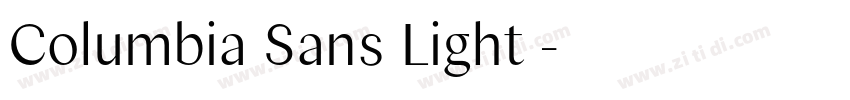 Columbia Sans Light 字体转换
